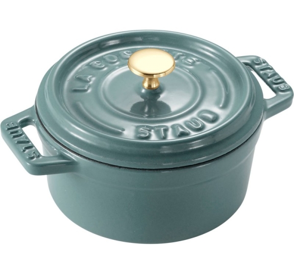STAUB MINI COCOTTE Mini garnek żeliwny okrągły 250 ml, eukaliptusowy