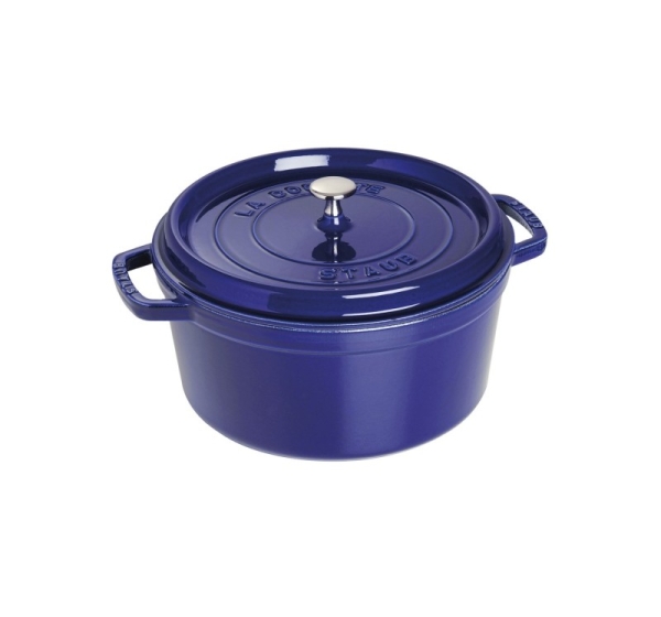 Cast iron round pot Staub 6.7 ltr, blue