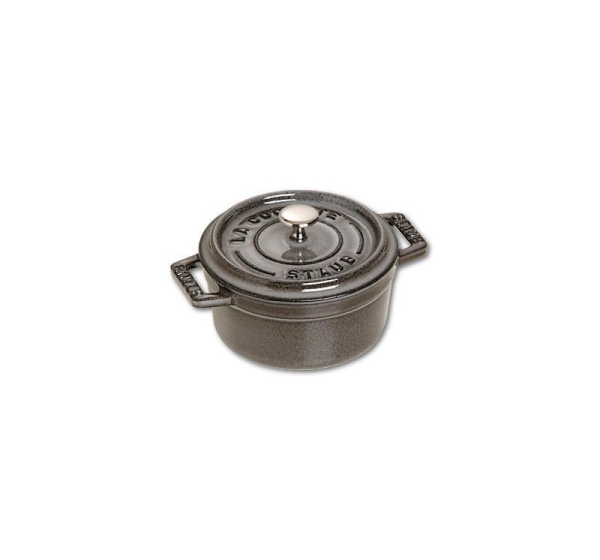 Staub Mini Round Cast Iron Pot - 250 ml, Graphite