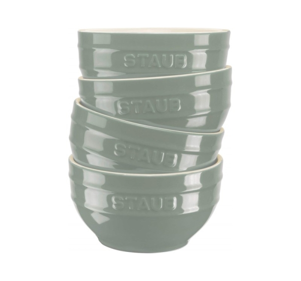 STAUB SERVING Set of 4 bowls 14 cm, eucalyptus