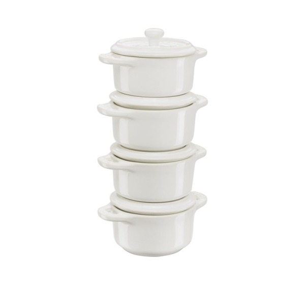 Staub Mini Cocotte Round, 4 pcs. - 200 ml, ivory