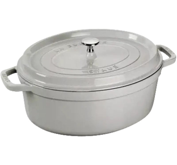 STAUB LA COCOTTE Cast iron pot oval 3.2 ltr, truffle