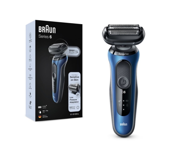 Braun Series 6 61-B1000s Foil shaver Black, Blue