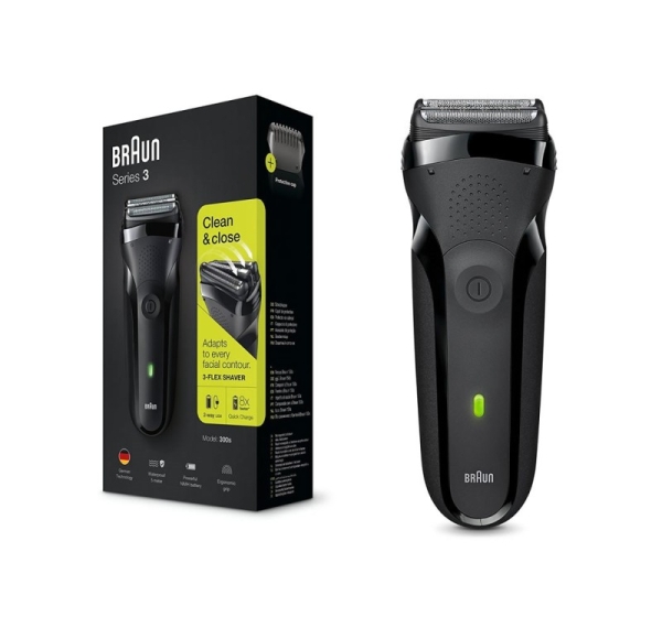 Braun Series 3 300s Foil shaver Trimmer Black, Red