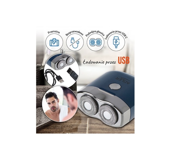 Adler AD 2937 men's shaver Rotation shaver Blue
