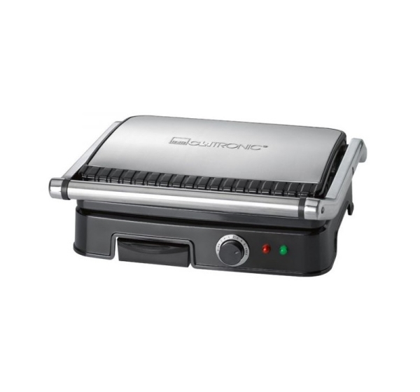 Clatronic KG 3487 electric grill (2000W table-top, black and silver)