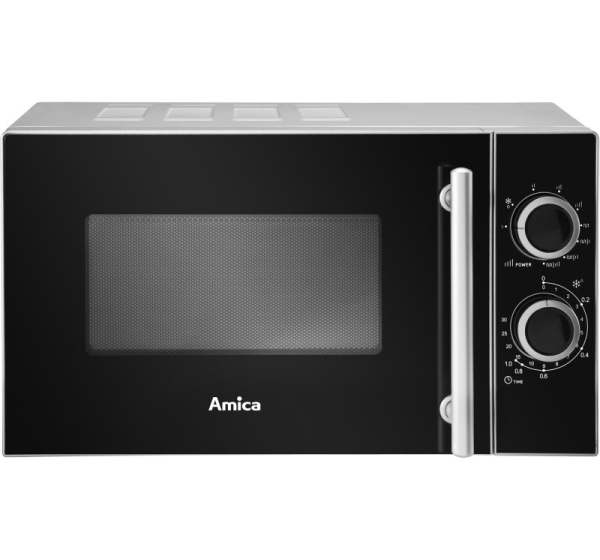 Amica AMGF20M1GS microwave Countertop Grill microwave 20 L 700 W Black, Silver