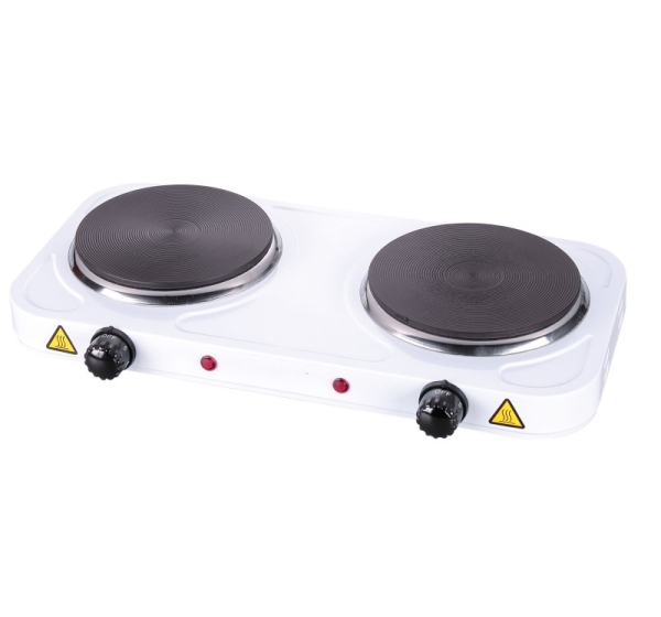 Esperanza EKH010W Adjustable electric cooker, 2 heating fields, white