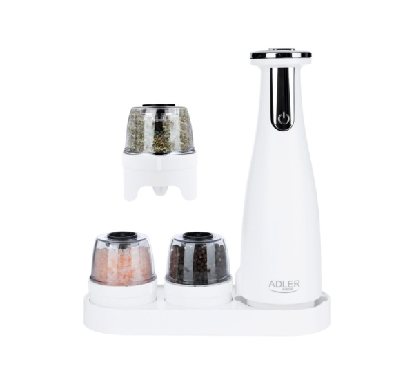 Spice mill set Adler AD 4449W white