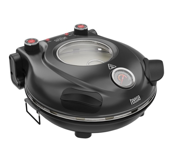 TEESA SUPREME pizza oven, 1200 W, 32 cm, window, removable stone