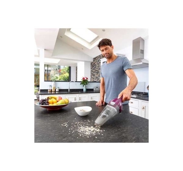 Black & Decker NVC115W handheld vacuum Grey, Purple Bagless