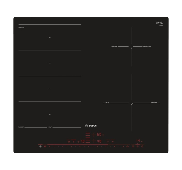 Bosch Serie 8 PXE601DC1E hob Black Built-in Zone induction hob 4 zone(s)