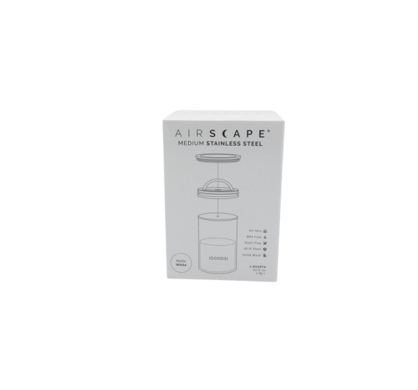Airscape? Edelstahl-Aromabeh?lter mittel, wei? matt