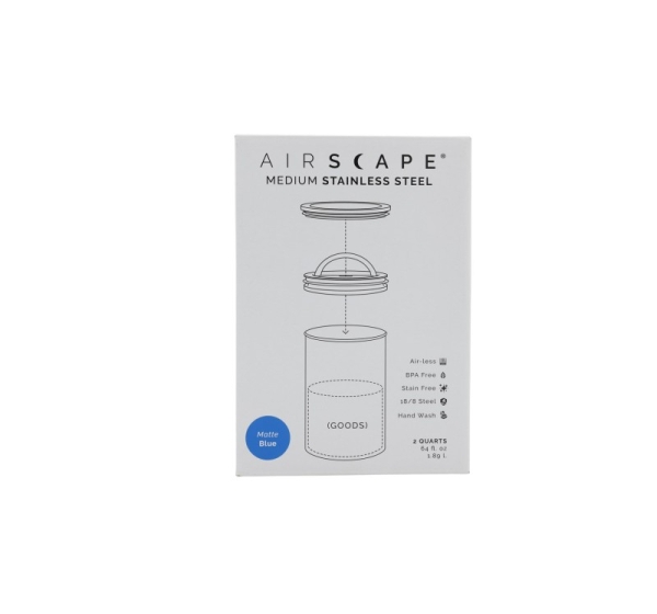 Airscape? Edelstahl-Aromabeh?lter mittel, blau matt