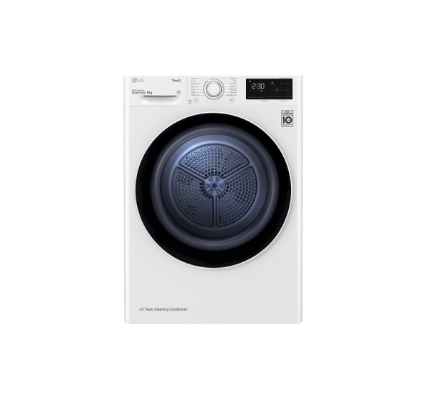 LG RH80V3AV6N tumble dryer Freestanding Front-load 8 kg White