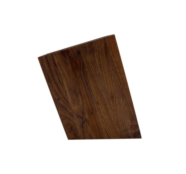 Continenta knife block, flexible insert, slanted, walnut