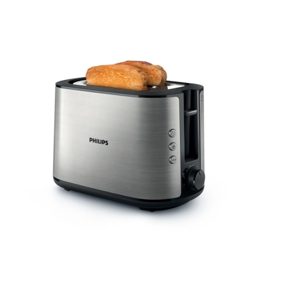 Philips Viva Collection HD2650/90 toaster 2 slice(s) 950 W Black, Stainless steel