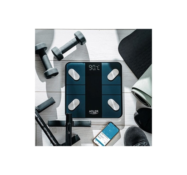 Electronic bathroom scale Adler AD 8186 Black