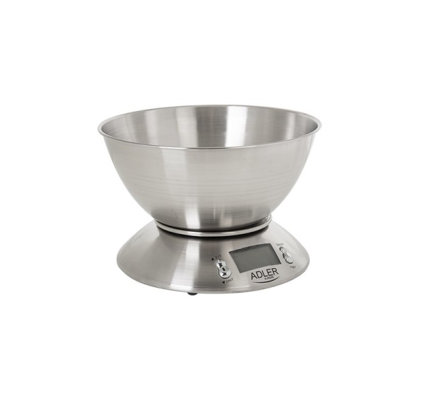 Adler AD 3134 Electronic kitchen scale Stainless steel Round