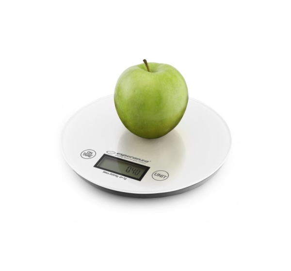 Esperanza EKS003W Electronic Kitchen Scale White Round