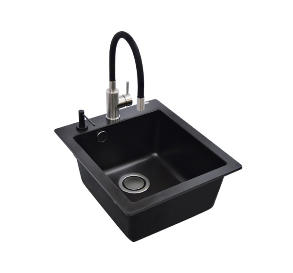 SINK SIMPLEXSQS100+MIXER+DISP BLACK