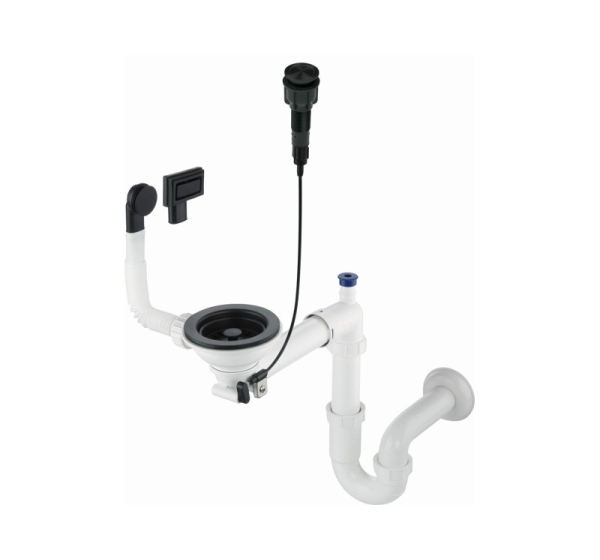 Siphon for 1-bowl granite sink - Space-Saver