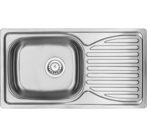 1-bowl steel sink with drainer