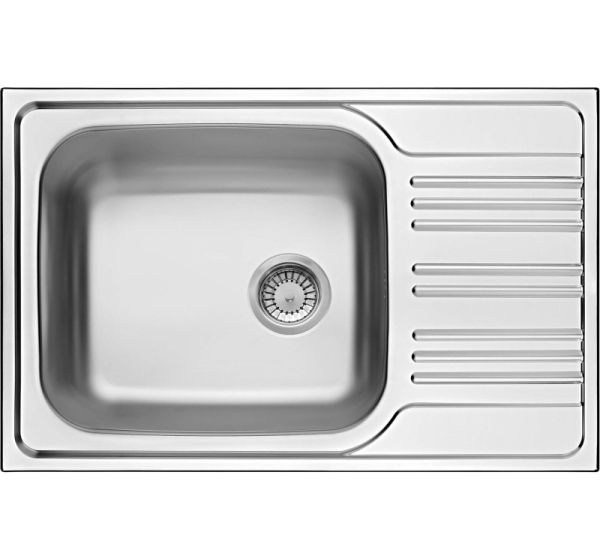 1-bowl steel sink with drainer