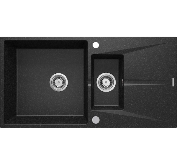 1.5-bowl granite sink with drainer