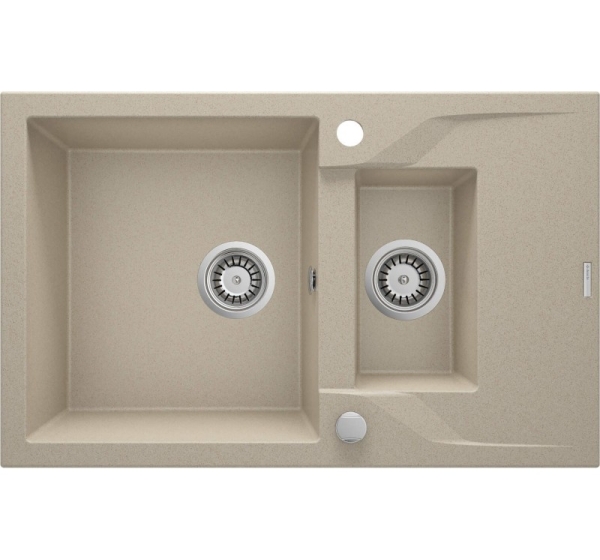 1.5-bowl granite sink with drainer