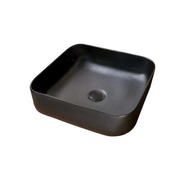 WASHBASIN CATANIA 385X385X140 MATT BLACK