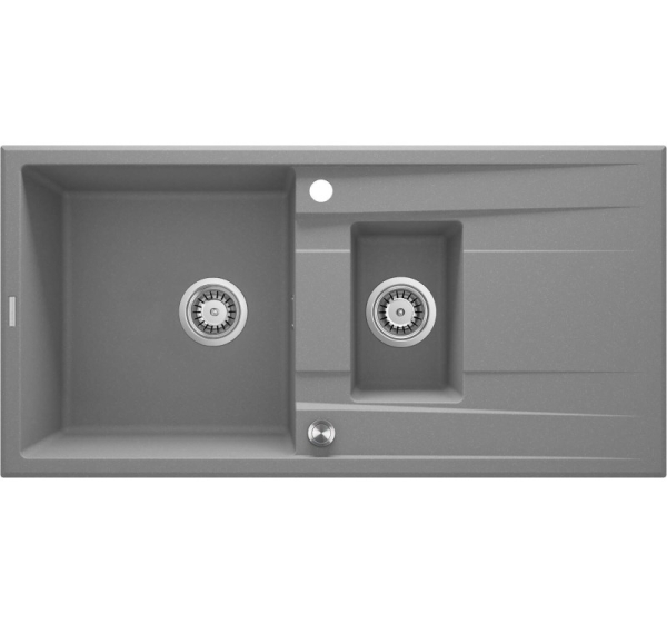 1.5-bowl granite sink with drainer