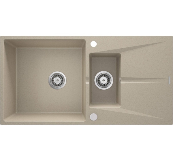1.5-bowl granite sink with drainer