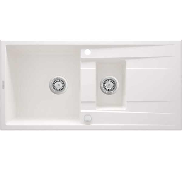 1.5-bowl granite sink with drainer