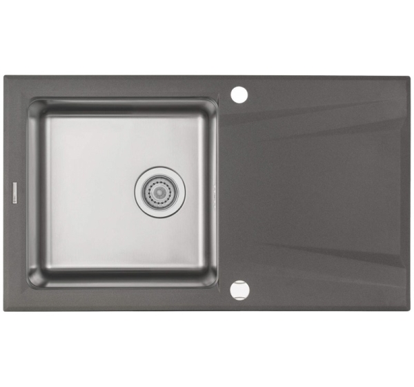 1-bowl granite-steel sink with drainer