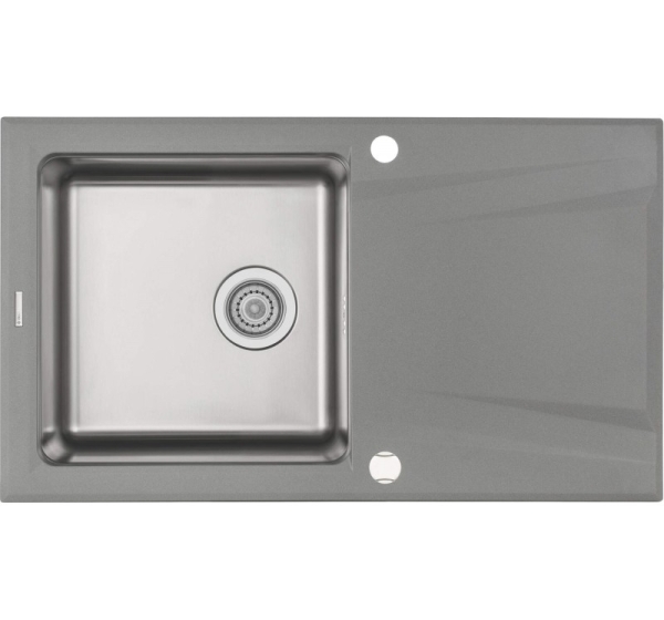 1-bowl granite-steel sink with drainer