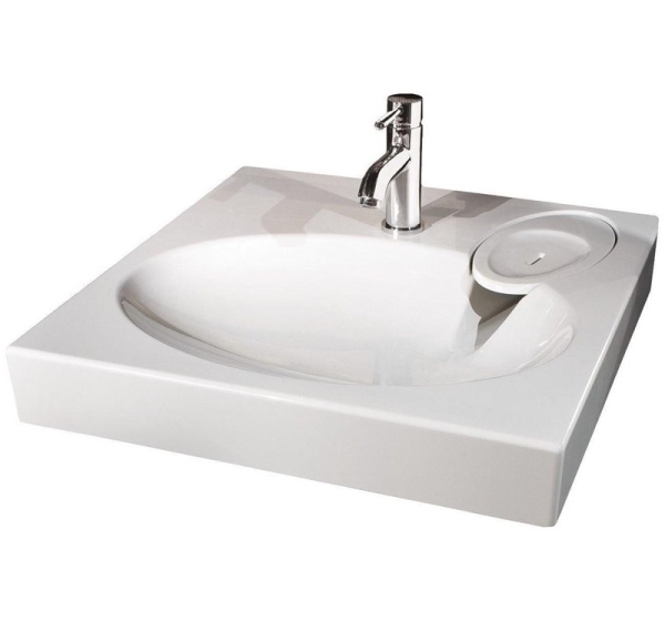 WASHBASIN CLARO+SIPHON+HANGERS 60X60CM