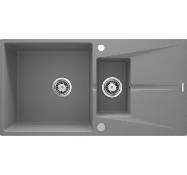 1.5-bowl granite sink with drainer
