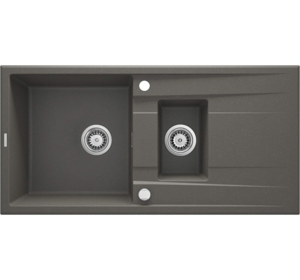 1.5-bowl granite sink with drainer