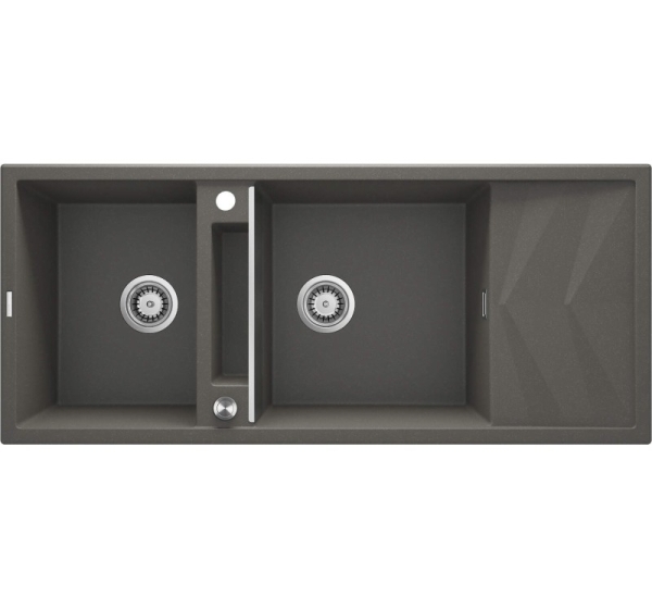 2-bowl magnetic granite sink with drainer