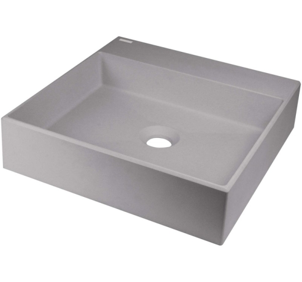 Granite countertop washbasin with space for a tap - 400x400 mm