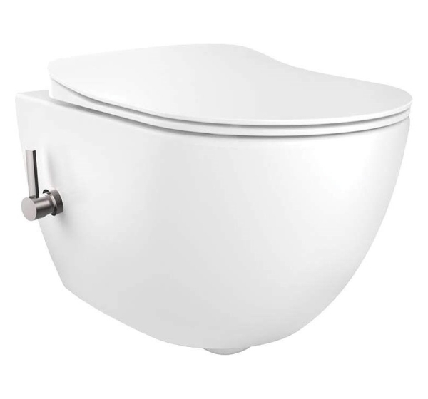 Toilet with bidet function - with mixer tap
