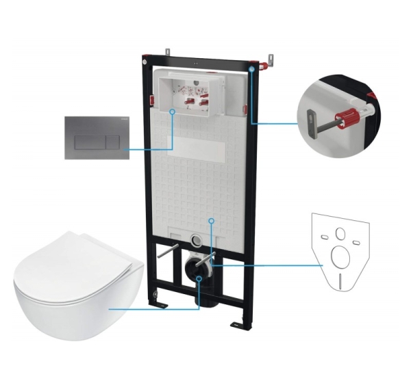 6-in-1 concealed toilet set