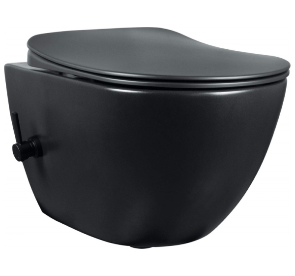 Toilet with bidet function - with mixer tap