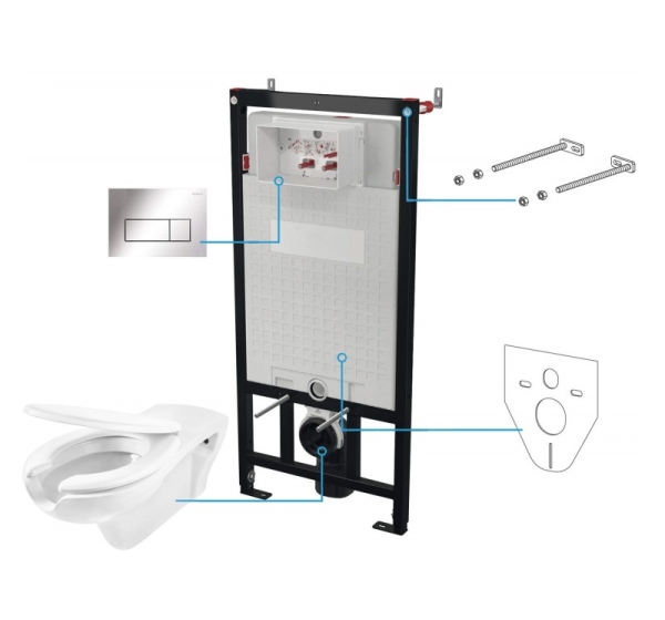 6-in-1 concealed toilet set