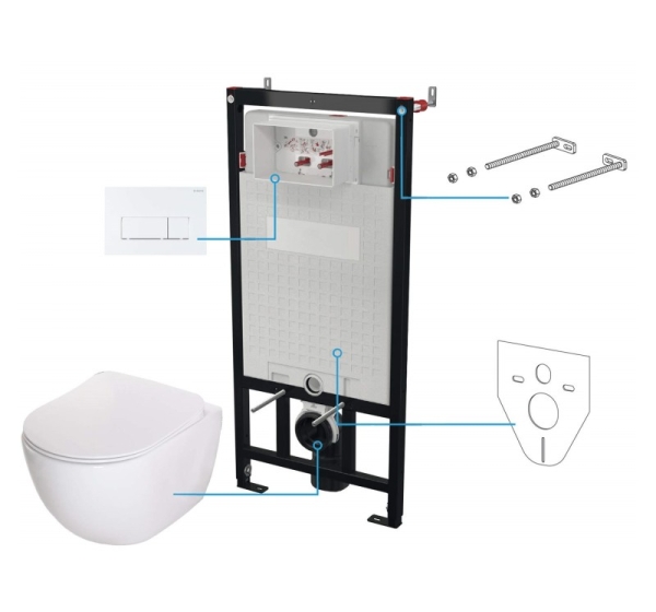6-in-1 concealed toilet set