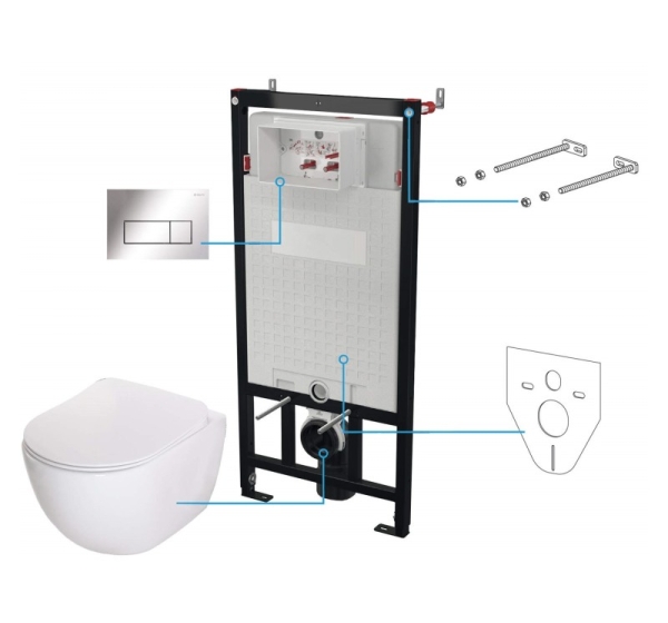 6-in-1 concealed toilet set