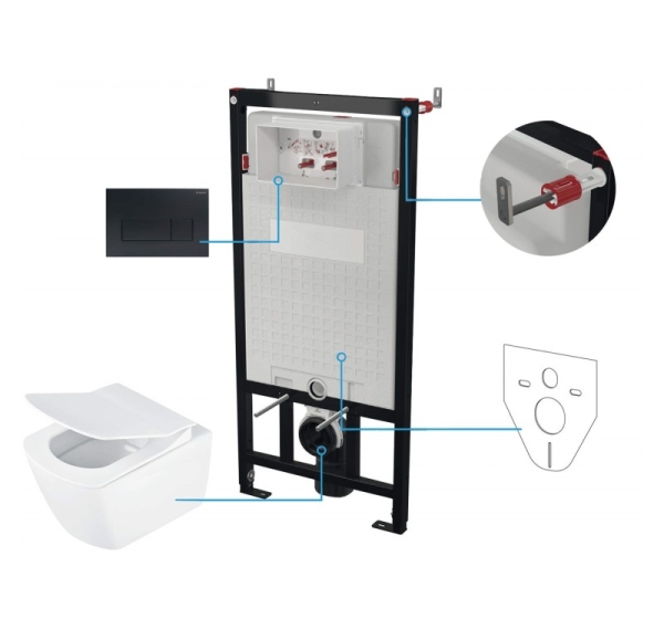6-in-1 concealed toilet set