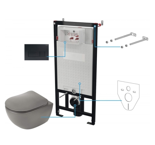 6-in-1 concealed toilet set