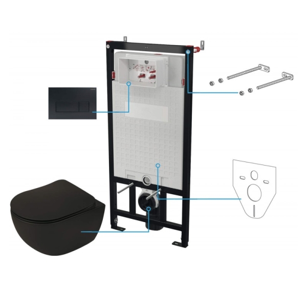 6-in-1 concealed toilet set